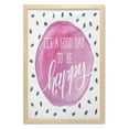 thumbnail image 1 of Be Happy Wall Art with Frame, Its a Day to Be Happy Phrase on Watercolor Spot with Splatters, Printed Fabric Poster for Bathroom Living Room Dorms, 23" x 35", Fuchsia Grey and White, by Ambesonne, 1 of 2