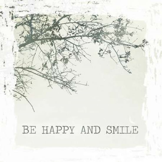 Be Happy and Smile Canvas Art - Gail Peck (24 x 24)