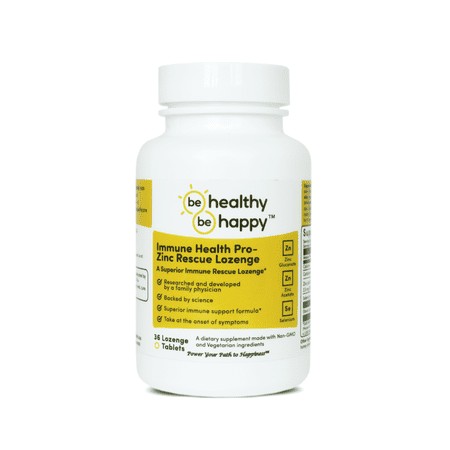Be Healthy! Be Happy! Immune Health Pro-Zinc Rescue Lozenge