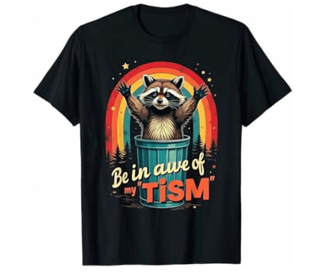 Be In Awe Of My 'Tism Autism Awareness Rainbow Funny Animal Shirt