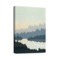 thumbnail image 1 of Be Inspired by Our 12x16in Sunrise Misty Forest Print - Canvas Artwork Perfect for Refreshing Room Décor, 1 of 7