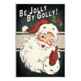 thumbnail image 1 of Be Jolly By Golly Vintage Christmas Santa Holiday Graphic Art Unframed Art Print Wall Art, 1 of 6