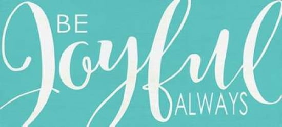 Be Joyful Mint Canvas Art - Alli Rogosich (10 x 20)