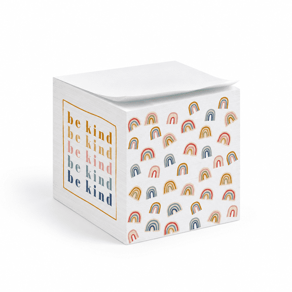Be Kind 2.75 Inch Square Sticky Note Cube, 600 Total Repositionable Sheets