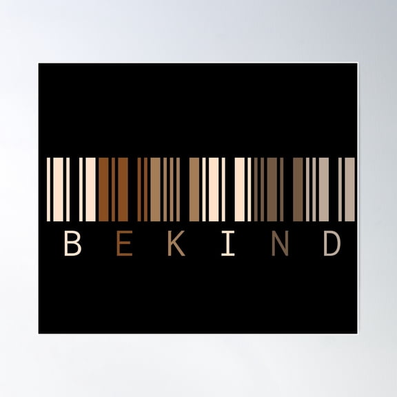 Be Kind 2 | Barcode | Aesthetic Poster Wall Art, Modern Wall Decor For Living Room Bedroom, 16x24 UNFRAMED