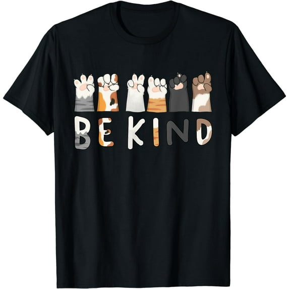 Be Kind ASL Sign Language Kindness Cat Paws Finger Signs T-Shirt