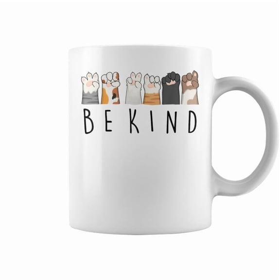 Be Kind Asl Sign Language Kindness Cat Paws Finger Signs Coffee Mugs