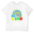 thumbnail image 1 of Be Kind Autism Awareness Men Girls Leopard Rainbow T-Shirt White 3X-Large, 1 of 5
