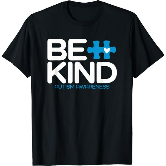 Be Kind Autism Awareness Puzzle Piece Graphic T-Shirt for Positive Messaging