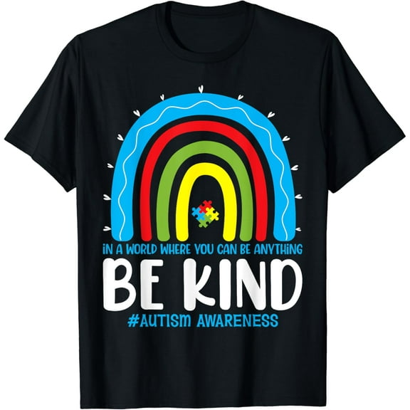 Be Kind Autism Awareness Rainbow Leopard Choose Kindness T-Shirt mens t shirt,black,women,funny,misfits,men,journey,t-shirt