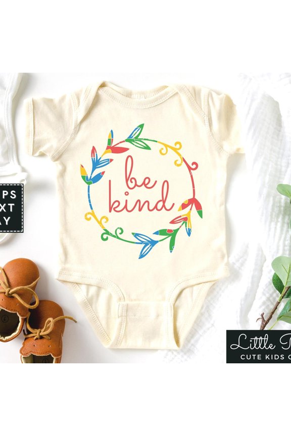 Be Kind Baby Tee, Minimalist Autism Toddler Shirt, Autism Awareness Kids T-Shirt TODDLER SHORT SLEEVE TEE BELLA CANVAS 3001T