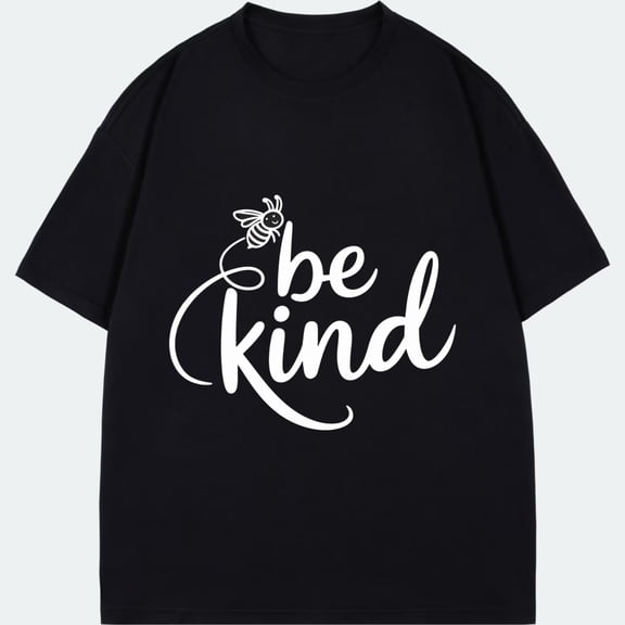 Be Kind Bee Graphic T Shirt Black Casual Wear For Everyday And Gift Giving