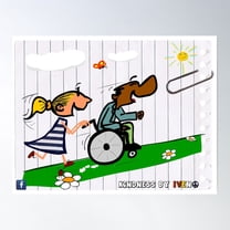 Be Kind By Pushing A Wheel Chair Poster Wall Art, Modern Wall Decor For Living Room Bedroom, 8x12 UNFRAMED