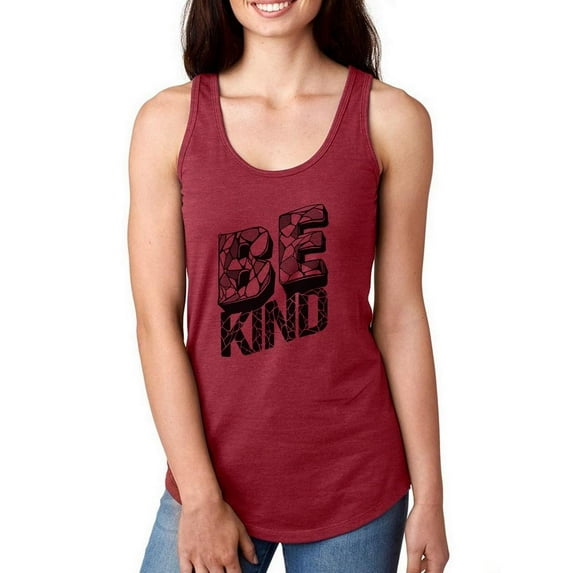 Be Kind Craquelure Racerback Tank Women -Image by Shutterstock, Female XX-Large