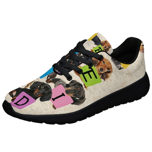 Be Kind Dachshund Shoes Sneakers for Women Men Black Size 3.5