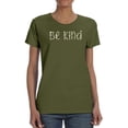 thumbnail image 1 of Be Kind Daisy Lettering T-Shirt Women -Image by Shutterstock, Female 3X-Large, 1 of 4