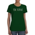 thumbnail image 1 of Be Kind Daisy Lettering T-Shirt Women -Image by Shutterstock, Female 5X-Large, 1 of 4