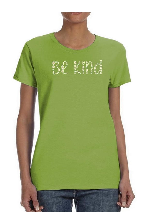 Be Kind Daisy Lettering T-Shirt Women -Image by Shutterstock, Female Small