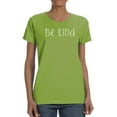 thumbnail image 1 of Be Kind Daisy Lettering T-Shirt Women -Image by Shutterstock, Female x-Large, 1 of 4