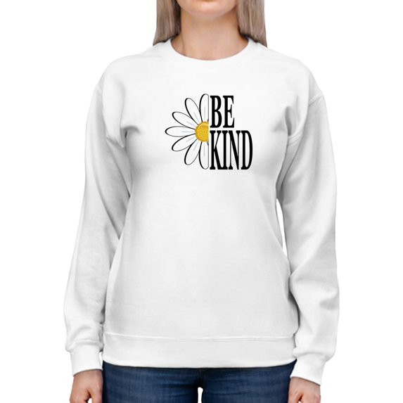 Be Kind Daisy Sweatshirt Women -Image by Shutterstock, Female XX-Large