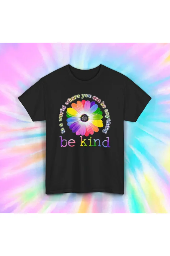 Be Kind Flower Shirt | Inspirational Positive Message Graphic Tee S-5XL