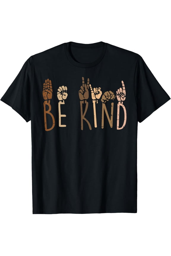 Be Kind Hand Signs ASL Black Lives Matter BLM Melanin Pride T-Shirt
