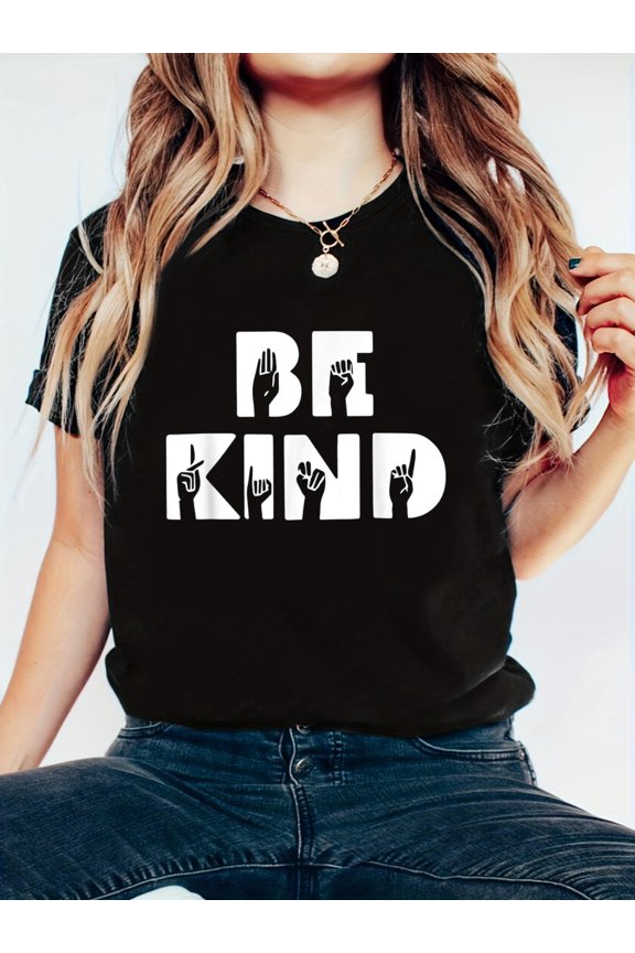 Be Kind Hand Talking Sign Language T-Shirt