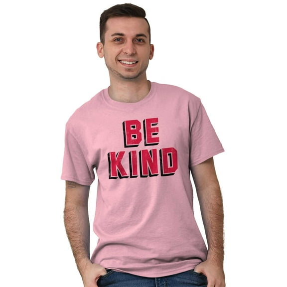 Be Kind Happy Peace Love Inspiring Plus Size Crewneck Graphic Tee Shirt Brisco Brands 5X