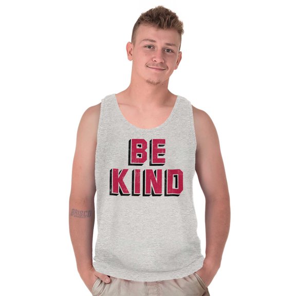 Be Kind Happy Peace Love Inspiring Plus Size Graphic Tank Top Brisco Brands 2X