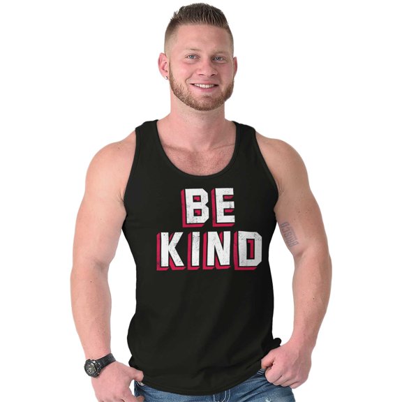 Be Kind Happy Peace Love Inspiring Plus Size Graphic Tank Top Brisco Brands 3X
