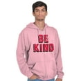 thumbnail image 1 of Be Kind Happy Peace Love Inspiring Zip Up Hoodie Men's Women's Brisco Brands M, 1 of 6