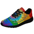thumbnail image 1 of Be Kind Hippie Peace Sign Sunflower LGBT Shoes Sneakers Black Size 8, 1 of 7