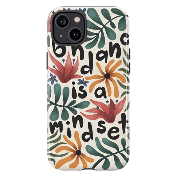 Be Kind Is a Mindset Phone Case, Inspirational Quote Floral Phone Cover for iPhone 17 16 15 14 13 12 11 Pro Plus Mini