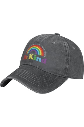 Be Kind LGBT Pride Rainbow Cowboy hat Women Baseball Cap Sun Hat Men Hat Dad Hat Trucker hat Black