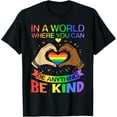 thumbnail image 1 of Be Kind LGBT Pride Rainbow Equality Awareness Tee T-Shirt Tops Tee, 1 of 4