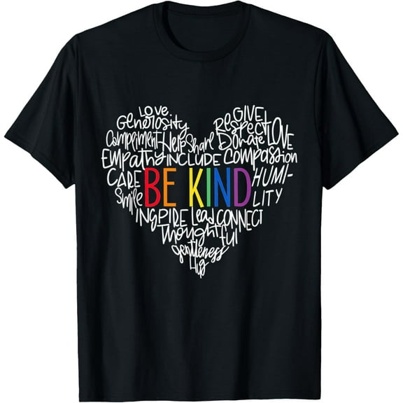 Be Kind LGBT Rainbow Gay Pride Month Lesbian Heart LGBTQ T-Shirt Shirts
