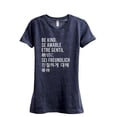thumbnail image 1 of Be Kind Languages Women's Fashion Relaxed T-Shirt Tee Heather Navy Medium, 1 of 3