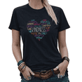 thumbnail image 1 of Be Kind Leopard Print Hearts Graphic Tees Womans Tshirt Shirts White/Black S-5XL Tops, 1 of 4