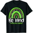 thumbnail image 1 of Be Kind Mental Health Awareness Leopard Rainbow Mens Womens T-Shirt, 1 of 3