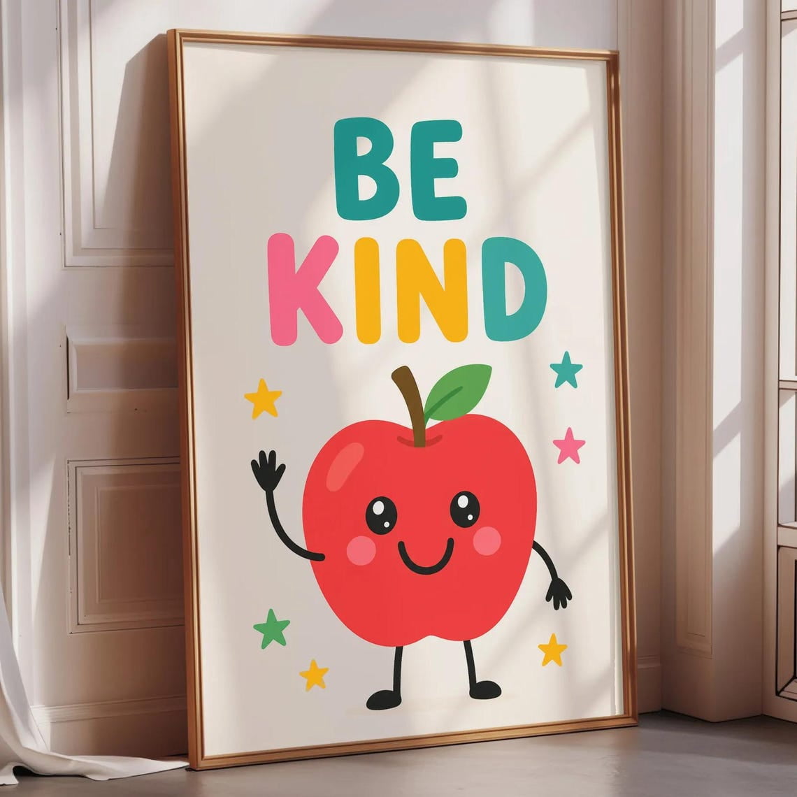 Be Kind Nursery Poster, Cute Apple, Motivational For School, Nursery ...