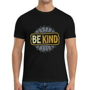 Be Kind Positive Inspirational Kindness Galaxy Space Crew Neck Shirts Black Small
