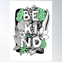 Be Kind Poster Wall Art, Modern Wall Decor For Living Room Bedroom, 8x12 UNFRAMED