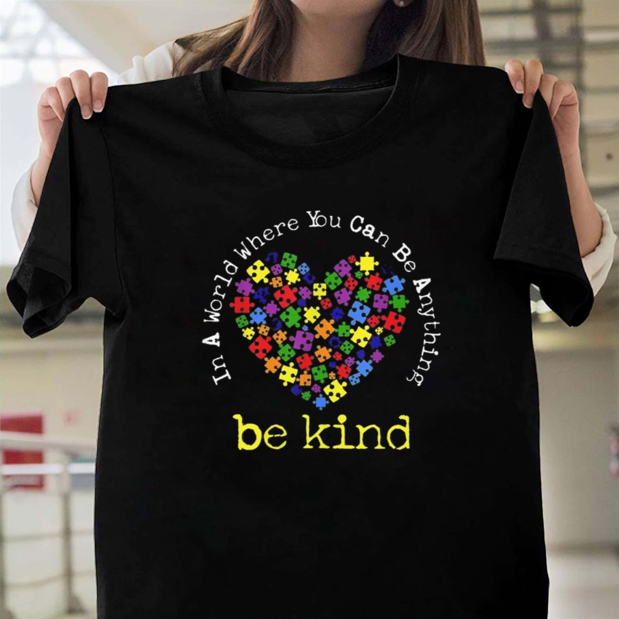 Be Kind Puzzle Heart Autism Awareness Inspirational Support Love Design
