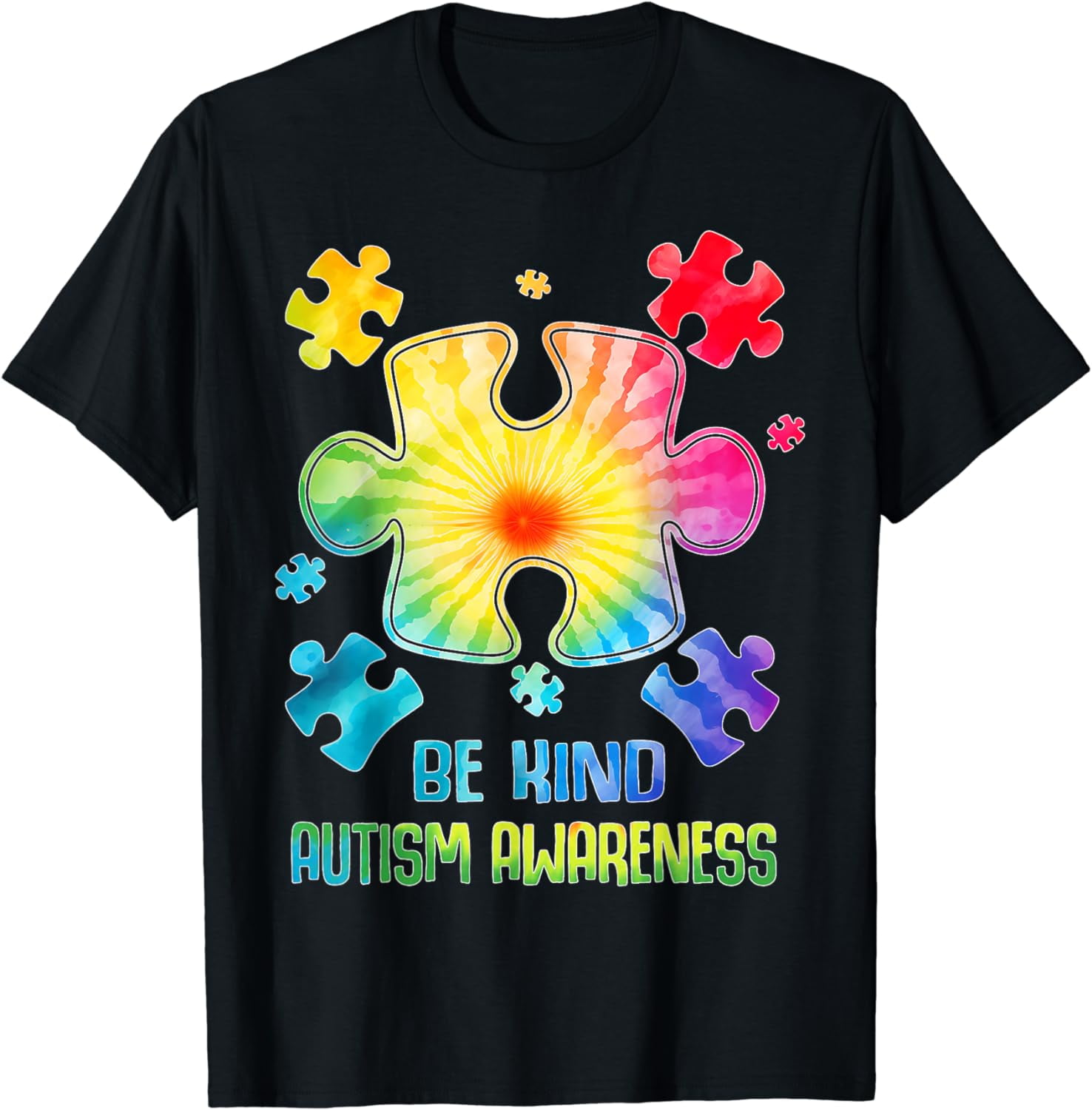 レディースファッション Be Kind Puzzle Pieces Tie Dye Cute Autism Awareness Boy Kids T-Shirt Be Kind Puzzle Pieces Tie Dye Cute Autism Awareness Boy Kids