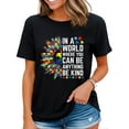 thumbnail image 1 of Be Kind Puzzle Sunflower April Autism Awareness Day Kindness T-Shirt Black 3X-Large, 1 of 4