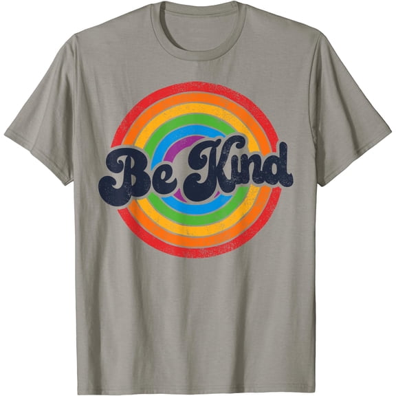 Be Kind Rainbow Flag - Retro Vintage Design with Playful Text - Double Sided Outdoor Decor
