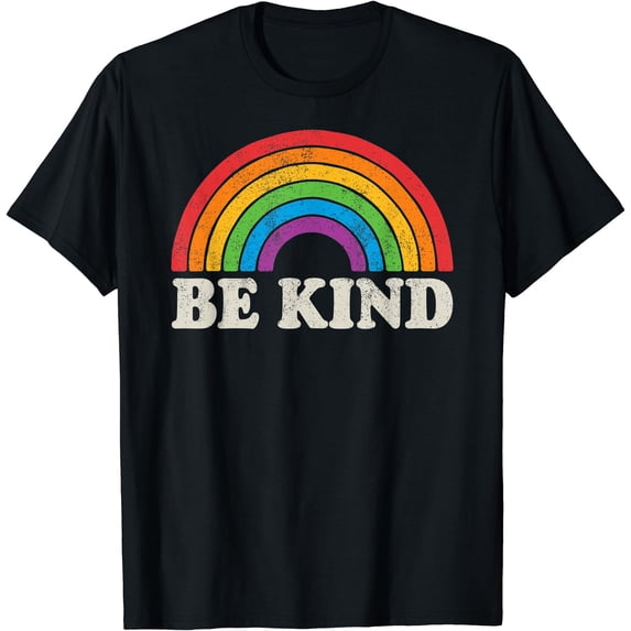 Be Kind Rainbow Flag - Vintage Retro Design - Double Sided Outdoor Yard Decor