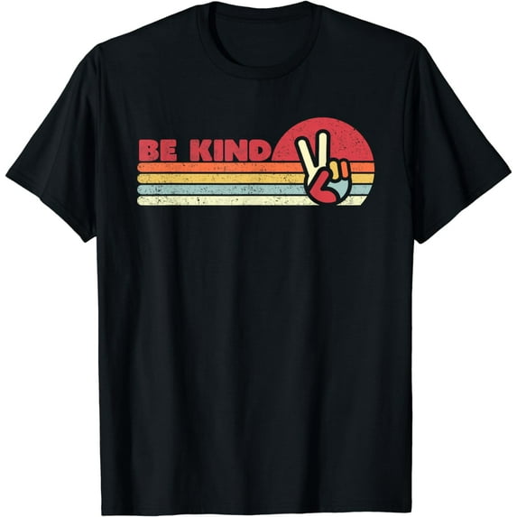 Be Kind, Retro Peace T-Shirt