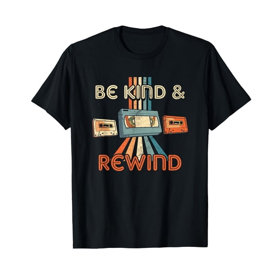 Be Kind & Rewind Vintage 90's Nostalgic 80's Throwback T-Shirt