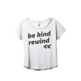 thumbnail image 1 of Be Kind Rewind Women's Fashion Slouchy Dolman T-Shirt Tee Heather White 2X-Large, 1 of 4